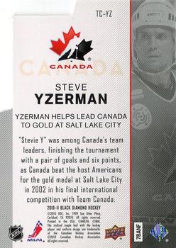 2010-11 Upper Deck Black Diamond - Team Canada #TC-YZ Steve Yzerman  Back