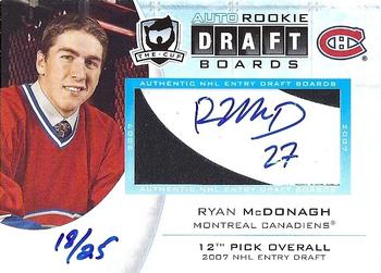 2010-11 Upper Deck The Cup - Auto Draft Boards #DB-RM Ryan McDonagh  Front