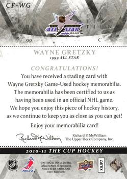 2010-11 Upper Deck The Cup - Foundations Patches #CF-WG Wayne Gretzky  Back