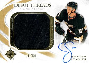 2010-11 Upper Deck Ultimate Collection - Debut Threads Autographs #SDT-CF Cam Fowler  Front