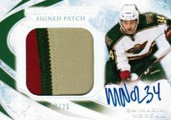 2010-11 Upper Deck Ultimate Collection - Debut Threads Patches Autographs #SDT-MN Maxim Noreau  Front