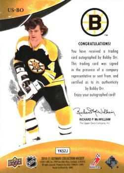 2010-11 Upper Deck Ultimate Collection - Ultimate Signatures #US-BO Bobby Orr  Back