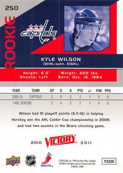 2010-11 Upper Deck Victory - Red #250 Kyle Wilson  Back