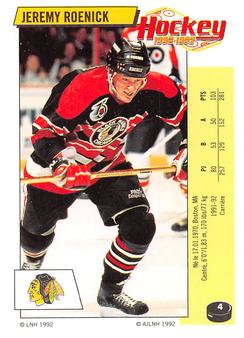 1992-93 Panini Stickers (French) #4 Jeremy Roenick  Front
