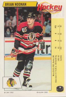 1992-93 Panini Hockey Stickers (French) #9 Brian Noonan  Front