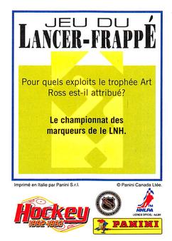 1992-93 Panini Hockey Stickers (French) #36 Jyrki Lumme  Back