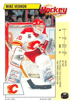 1992-93 Panini Stickers (French) #39 Mike Vernon  Front