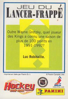 1992-93 Panini Hockey Stickers (French) #41 Gary Leeman  Back