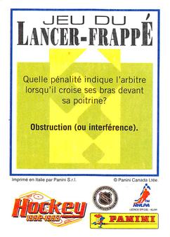 1992-93 Panini Hockey Stickers (French) #42 Robert Reichel  Back