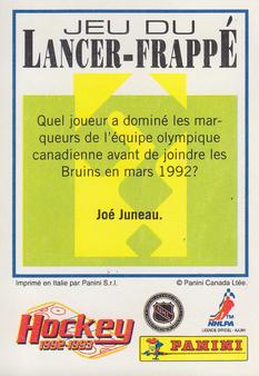 1992-93 Panini Hockey Stickers (French) #49 Al MacInnis  Back