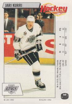 1992-93 Panini Hockey Stickers (French) #66 Jari Kurri  Front