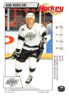 1992-93 Panini Hockey Stickers (French) #69 Bob Kudelski  Front