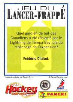 1992-93 Panini Hockey Stickers (French) #113 Sergei Fedorov  Back