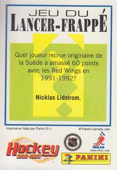 1992-93 Panini Hockey Stickers (French) #117 Keith Primeau  Back