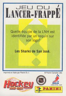 1992-93 Panini Hockey Stickers (French) #118 Paul Ysebaert  Back