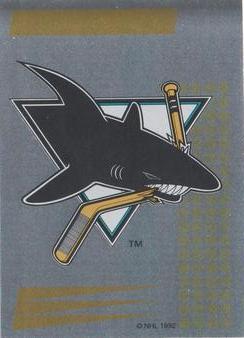 1992-93 Panini Hockey Stickers (French) #122 San Jose Sharks Logo Front