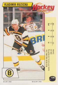 1992-93 Panini Hockey Stickers (French) #138 Vladimir Ruzicka  Front