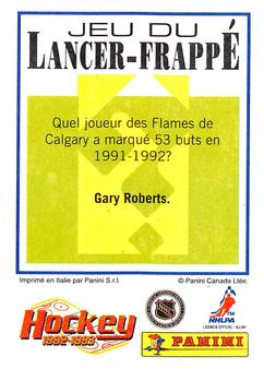 1992-93 Panini Hockey Stickers (French) #140 Bob Carpenter  Back