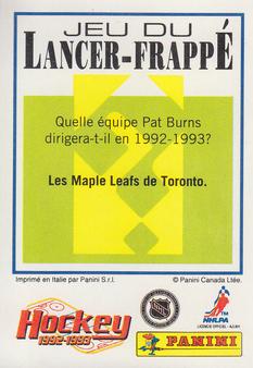 1992-93 Panini Hockey Stickers (French) #145 Glen Wesley  Back