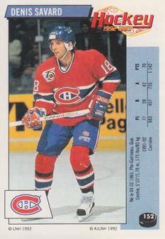 1992-93 Panini Hockey Stickers (French) #152 Denis Savard  Front