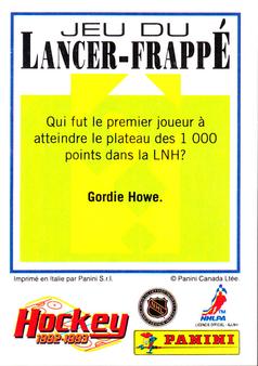 1992-93 Panini Hockey Stickers (French) #173 Stephane Richer  Back
