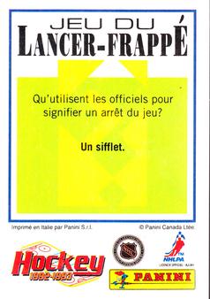 1992-93 Panini Hockey Stickers (French) #208 Mikhail Tatarinov  Back