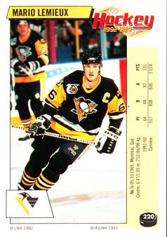 1992-93 Panini Stickers (French) #220 Mario Lemieux  Front
