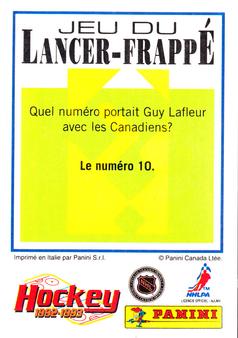 1992-93 Panini Hockey Stickers (French) #223 Joe Mullen  Back