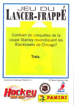 1992-93 Panini Hockey Stickers (French) #229 Ulf Samuelsson  Back