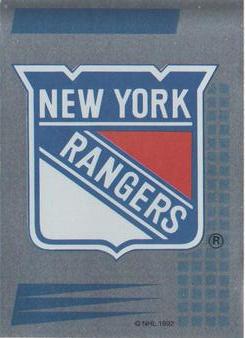 1992-93 Panini Hockey Stickers (French) #230 New York Rangers Logo Front