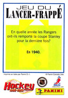 1992-93 Panini Stickers (French) #231 Mike Richter  Back