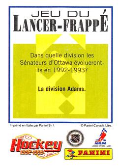 1992-93 Panini Hockey Stickers (French) #236 Doug Weight  Back