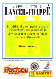 1992-93 Panini Stickers (French) #250 Christian Ruuttu  Back