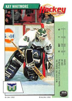 1992-93 Panini Hockey Stickers (French) #255 Kay Whitmore  Front