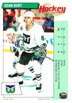 1992-93 Panini Hockey Stickers (French) #264 Adam Burt  Front