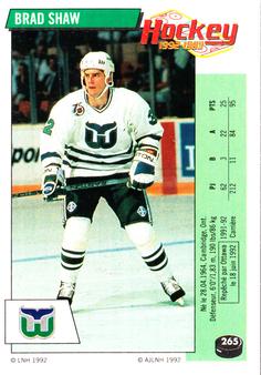 1992-93 Panini Hockey Stickers (French) #265 Brad Shaw  Front