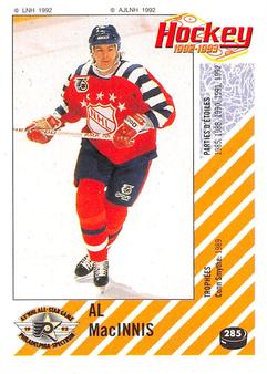 1992-93 Panini Stickers (French) #285 Al MacInnis Front