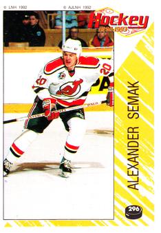 1992-93 Panini Hockey Stickers (French) #296 Alexander Semak  Front