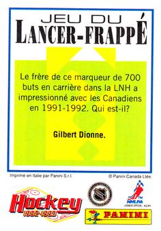 1992-93 Panini Hockey Stickers (French) #298 Nicklas Lidstrom  Back