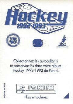 1992-93 Panini Stickers (French) #A Igor Kravchuk  Back