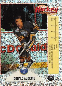 1992-93 Panini Hockey Stickers (French) #U Donald Audette  Front