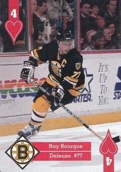 1995-96 Hoyle Eastern Conference Playing Cards #4♥ Ray Bourque  Front