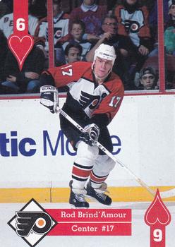 1995-96 Hoyle Eastern Conference Playing Cards #6♥ Rod Brind'Amour  Front