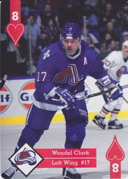 1995-96 Hoyle Eastern Conference Playing Cards #8♥ Wendel Clark  Front