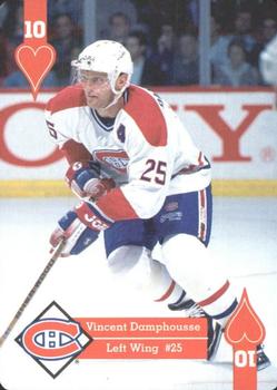 1995-96 Hoyle Eastern Conference Playing Cards #10♥ Vincent Damphousse  Front