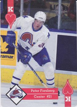 1995-96 Hoyle Eastern Conference Playing Cards #K♥ Peter Forsberg  Front