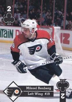 1995-96 Hoyle Eastern Conference Playing Cards #2♣ Mikael Renberg  Front