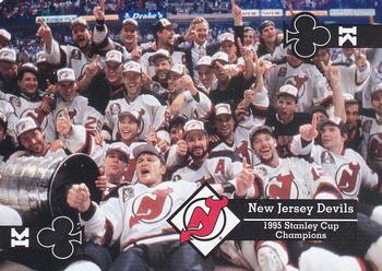 1995-96 Hoyle Eastern Conference Playing Cards #K♣ New Jersey Devils Cup Winners  Front