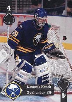 1995-96 Hoyle Eastern Conference Playing Cards #4♠ Dominik Hasek  Front