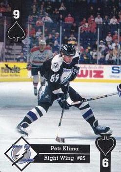 1995-96 Hoyle Eastern Conference Playing Cards #9♠ Petr Klima  Front